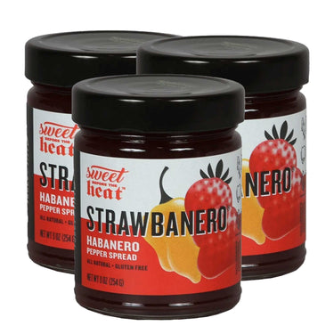 Strawbanero Pepper Spread | Pack of 3 | 9 oz | Gluten Free | Chili Dawg's Foods of Fire